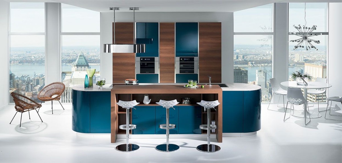 30 модных синих кухонь