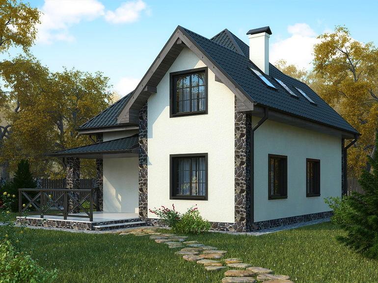 дома из блоков фото с мансардой линейные нерегулярные биополимеры