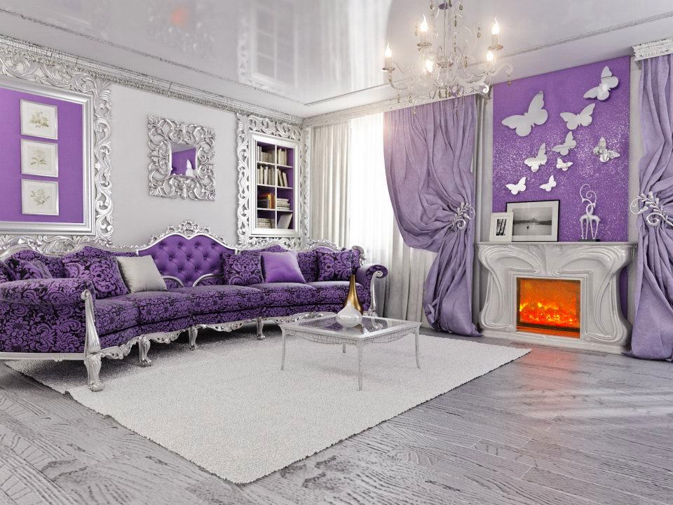 Квартира в фиолетовых тонах фото дизайн