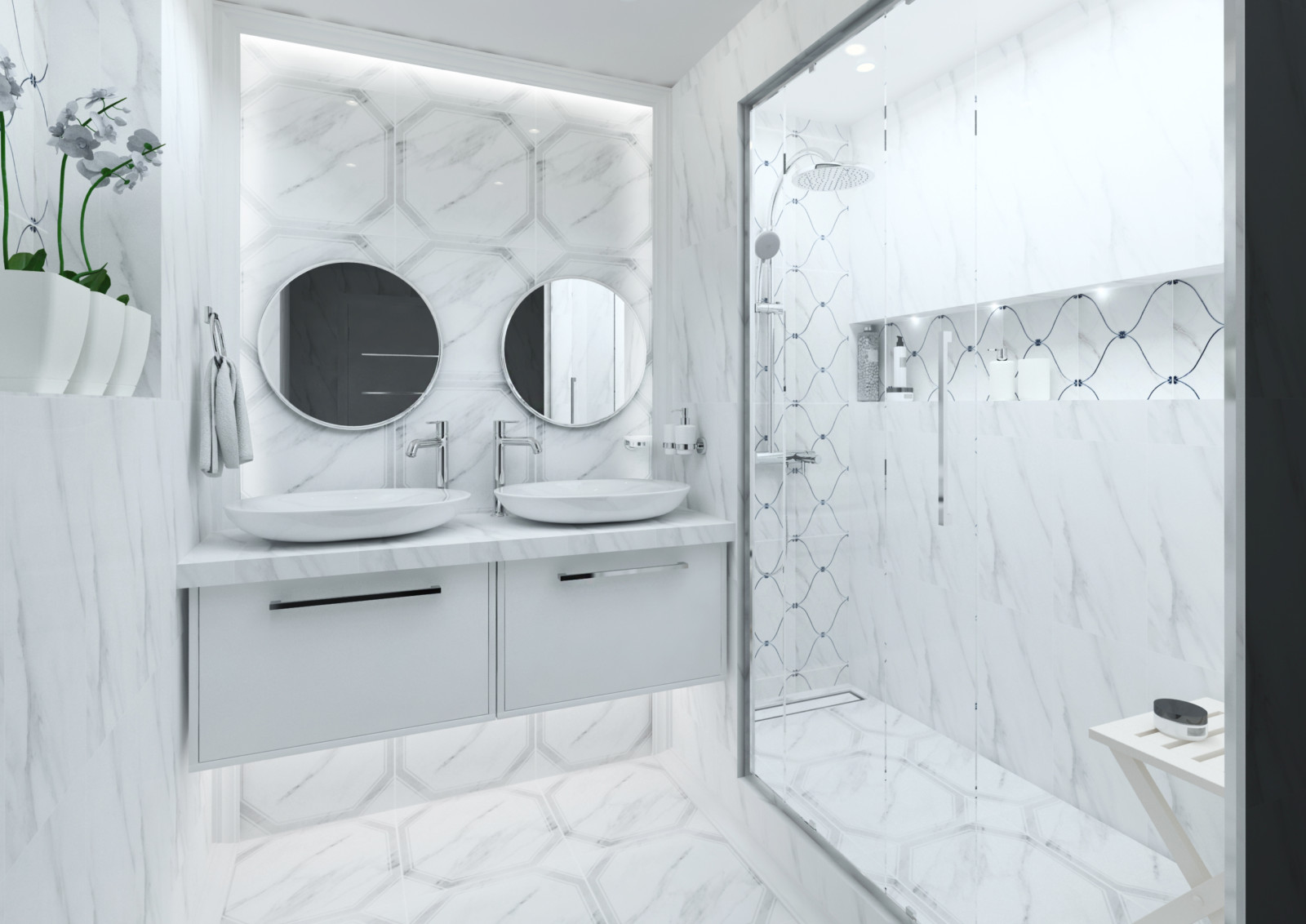 Ванные комнаты | Готовые дизайн-проекты интерьера | сервис ГИГАДОМ