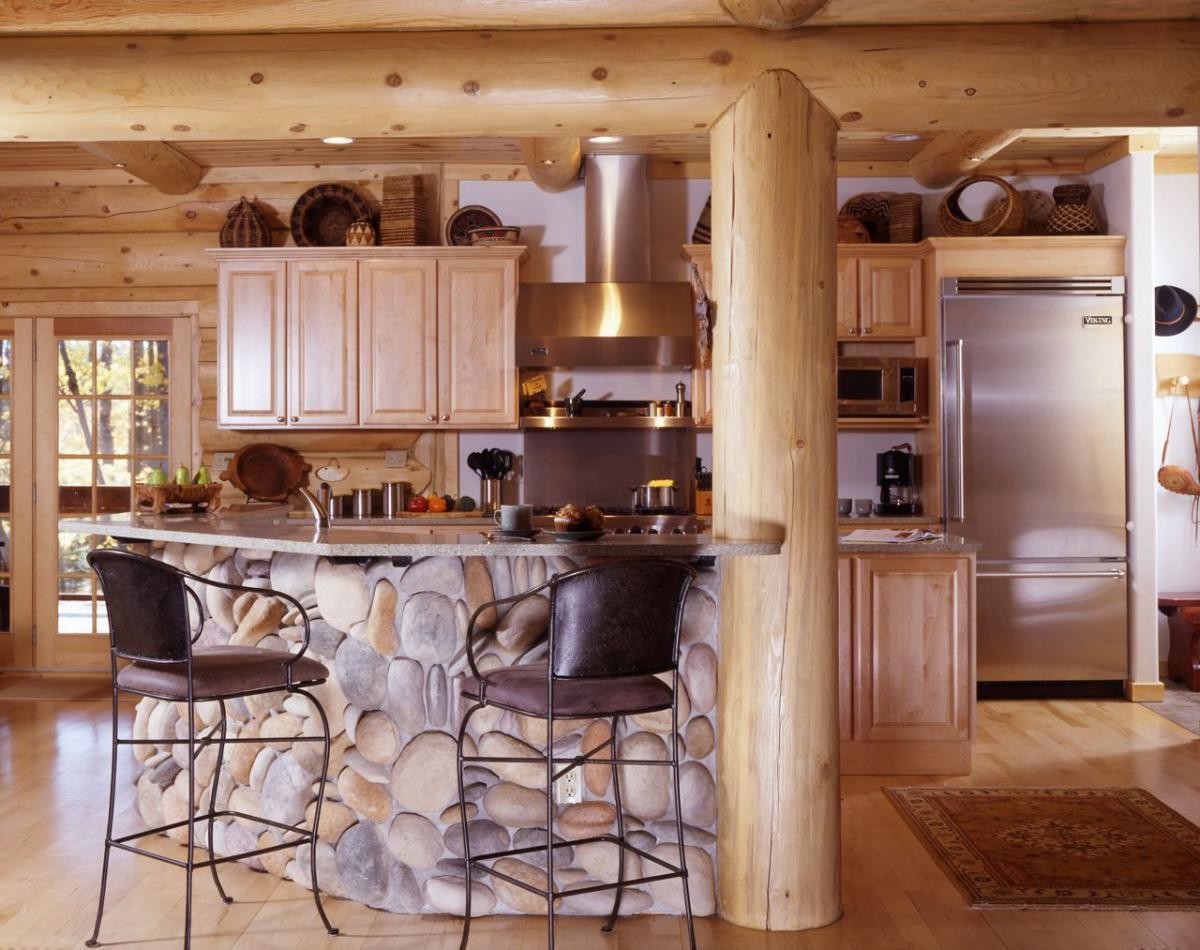 Интерьер дома из бруса (87 фото): дизайн деревянного коттеджа внутри, имитация клееного бруса в русском стиле