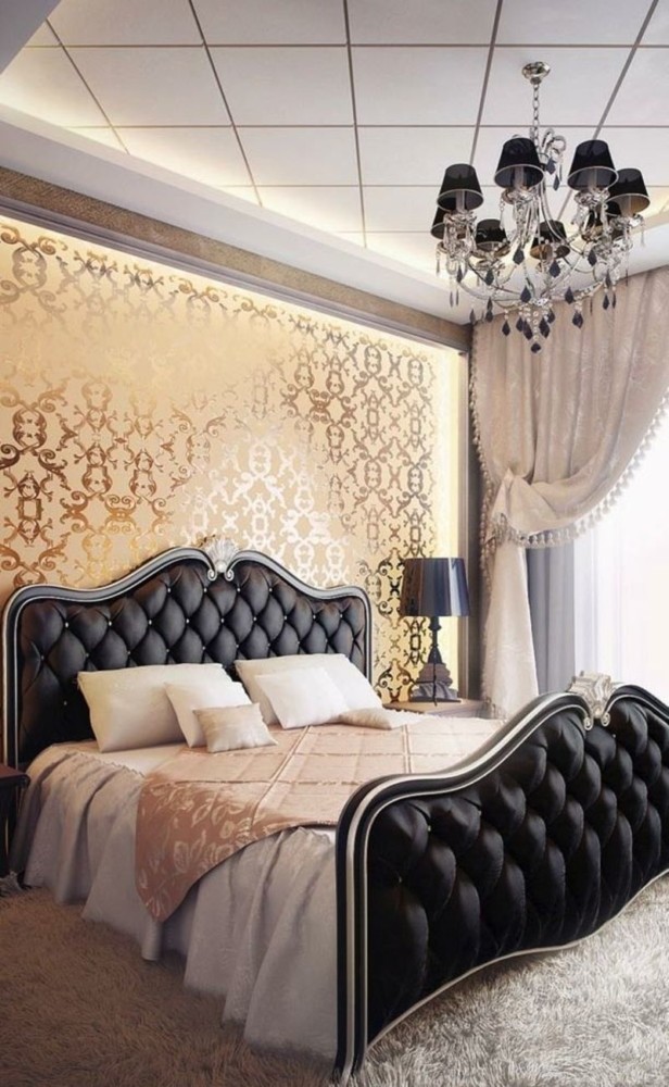 Ещё больше золота: 12 интерьеров золотых спален — Roomble.com
